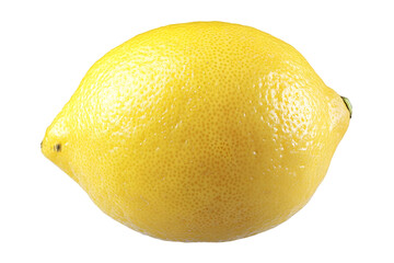 A close up image of lemons, one whole , on a white background.