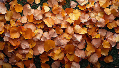 Wall Mural - Vibrant colors of autumn leaves in nature beauty generated by AI