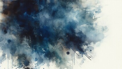 blue background with smoke watercolor art