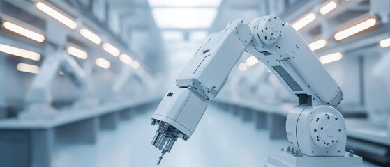 Sticker - Robotic arms used in precision manufacturing 