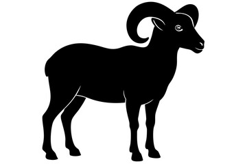 Wall Mural - Bighorn sheep, bighorn sheep silhouette vector


