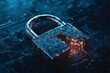 © grey - A cracked padlock icon with information leaking out, representing a data breach.