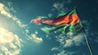 © Ahmad-Muslimin - The Flag of S?o Tom? and Pr?ncipe Waving in the Wind