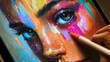 © Woranittha - Digital artist creating a vibrant piece on a tablet, showcasing the fusion of technology and creativity