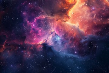 Wall Mural - A majestic view of a distant nebula