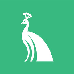 Wall Mural - logo icon peacock minimalist