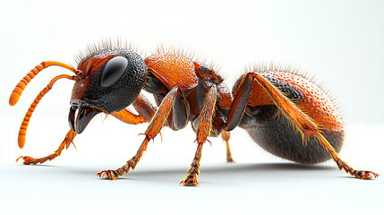 A detailed image of a red and black fire ant