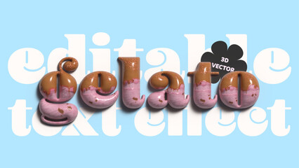 Gelato 3d inflated editable text effect