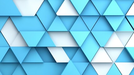 Wall Mural - Discover a vibrant abstract blue geometric background filled with sleek triangles for a modern touch in design projects.