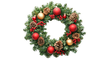 Wall Mural - christmas wreath transparent background