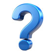 © MS Store - Blue question mark symbol 3d isolated on transparent background