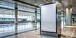 © sarinya - Big mock up of vertical blank advertising billboard at airport