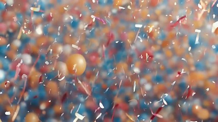 Wall Mural - celebrate fun confetti birthday festive popper celebration happiness decoration colourful occasion party