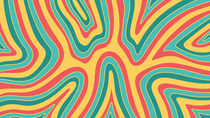 Poster - abstract colorful background with waves pattern