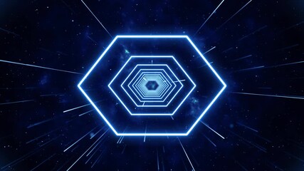 Wall Mural - VJ light event particles concert dance game edm music stage party openers titles led neon tunnel abstract background loop