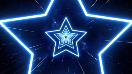 Wall Mural - VJ light event particles concert dance game edm music stage party openers titles led neon tunnel abstract background loop