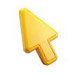 © MS Store - Yellow click cursor icon 3d isolated on transparent background