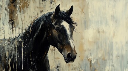 Canvas Print - portrait of a horse