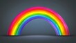 © bcendet - Colorful rainbow arch on a gray background.