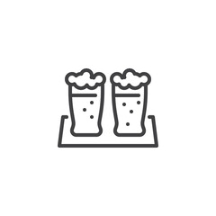 Poster - Beer Flight line icon