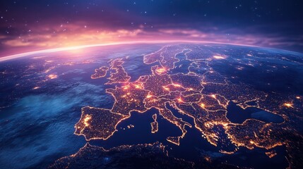 5G mobile telecommunication network in Europe for high speed wireless data connection to internet from smartphones, fifth generation radio wave communication technology. AI generated illustration
