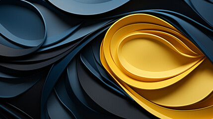 Wall Mural - Orange and blue curve wave line background modern artwork design
