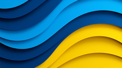 Wall Mural - Orange and blue curve wave line background modern artwork design