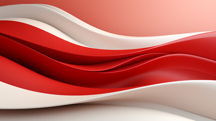 Wall Mural - Modern stylish red and white background with paper effect