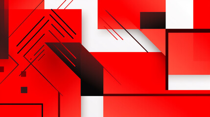 Wall Mural - Red geometric texture. Abstract background