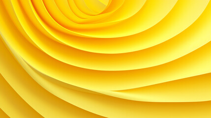 Wall Mural - Abstract yellow and white paper wavy shapes background.