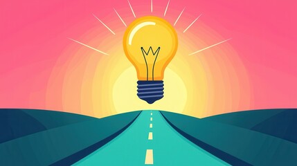 Wall Mural - Bright Idea Road.