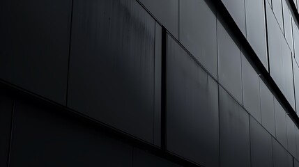 Canvas Print - Black Facade of a Modern Building