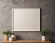 © bao - Blank empty picture frame mock-up. Artwork template in interior design