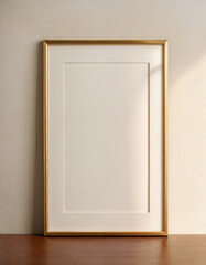 Blank empty picture frame mock-up. Artwork template in interior design