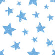 © Alsu Art - Seamless pattern with stars, hand drawn background, texture with decor elements vector