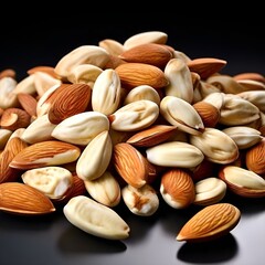 Wall Mural - heap-of-peeled-almonds