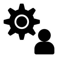 Poster - account setting, account setup, user account, settings, configuration, user preferences solid or glyph icon