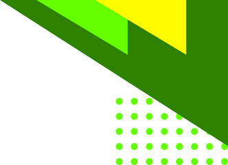 Wall Mural - abstract geometric shapes in varying shades of green and yellow, featuring arrows, triangles, circle