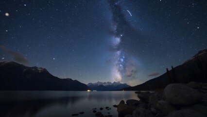 aurora over the lake
