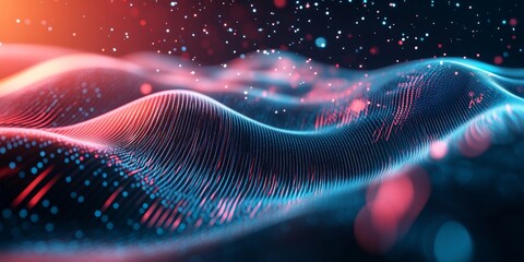 Wall Mural - design a space-themed background with abstract patterns and light gradients blending seamlessly to c
