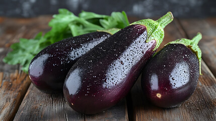 Wall Mural - fresh Eggplant (Aubergine), refreshing , delicious