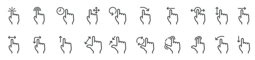 Gesture line icon