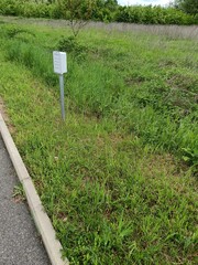 sign in the grass