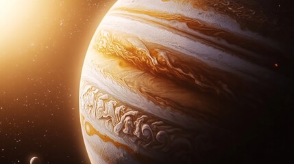 Canvas Print - Jupiter: A Gaseous Giant in Space