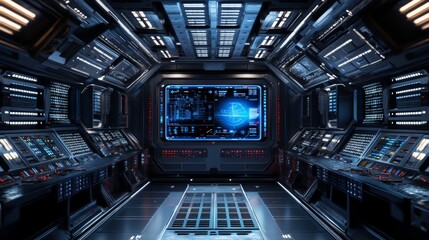 Poster - Futuristic Spaceship Interior