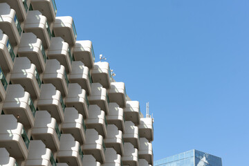 modern office building with sky background