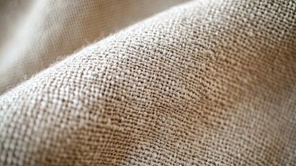 Close-up of a Textured Fabric with a Curved Surface