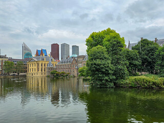 Wall Mural - Skyline in the city of the hague, Netherlands 