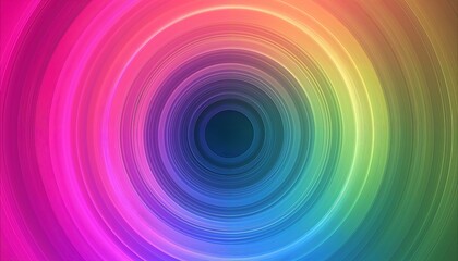 abstract colorful rainbow circular background with bright, neon, vibrant, gradient, concentric circl