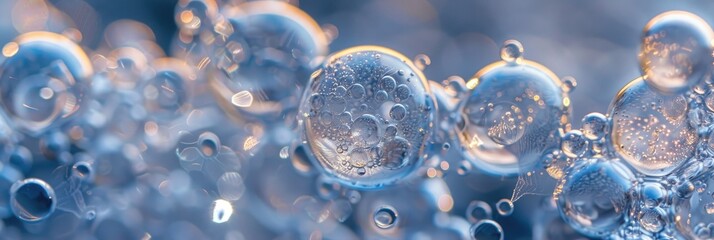 Wall Mural - Ice Formations with Air Bubble-Like Thought Bubbles